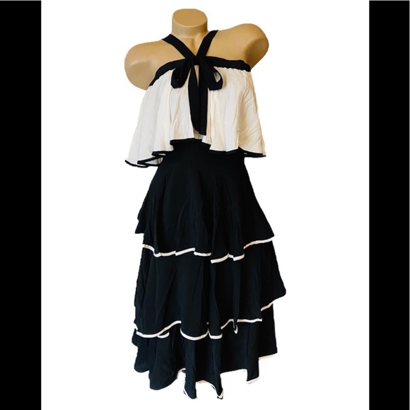 Dresses & Skirts - Few Moda Black Tiered Dress Large NWT New